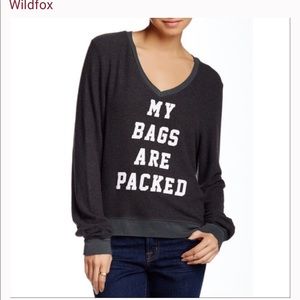 WILDFOX Baggy V-Neck Beach Jumper Size Small